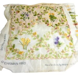 Ehrman Vintage Floral Needlepoint Canvas